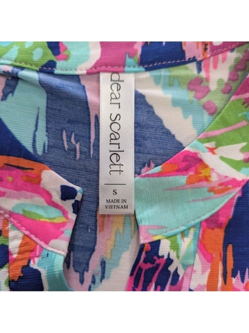 Good Scarlett “Lizzy” Chevron Waves Tank Dress — Vacation Beachwear *Size Small - Picture 6 of 9